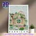 Barbican Greenhouse Painting Poster, Soft Watercolor Style Lush Tropical Plants & Geometric Structure Poster, Adds Serene Natural Touch For Living_maomaolike.com