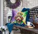 Labradoodle King Of Mardi Gras Throw Pillow Machine Washable, Indoor Outdoor Decorative Pillow For Couch, Bed Or Patio, 18Hx18W_maomaolike.com