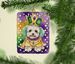 Maltipoo King Of Mardi Gras Porcelain Ornament Christmas Tree Hanging Decorations For Home Christmas Holiday, Rectangle, Gift, Multicolor_maomaolike.com