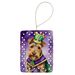 Welsh Terrier King Of Mardi Gras Porcelain Ornament Christmas Tree Hanging Decorations For Home Christmas Holiday, Rectangle, Gift, Multicolor_maomaolike.com