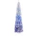 7ft PVC Blue Gradient Flocking Light Tree_maomaolike.com