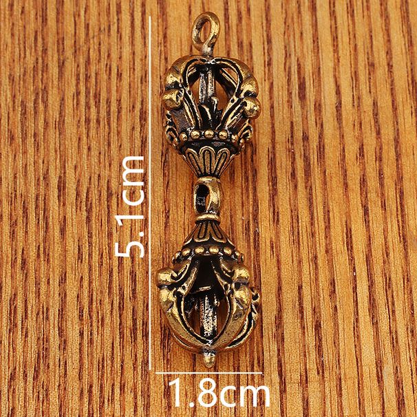 Brass Six-Word Mantra Vajra Large Small Collectible Plaything Ornament Tibetan Ritual Tool Copperware Wholesale_maomaolike.com