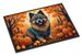 Keeshond Fall Doormat Front Door Mat Indoor Outdoor Rugs For Entryway, Non Slip Washable Low Pile, 24H X 36W_maomaolike.com