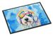 Old English Sheepdog Hippie Dawg Doormat Front Door Mat Indoor Outdoor Rugs For Entryway, Non Slip Washable Low Pile, 24H X 36W_maomaolike.com