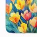Freesias In Watercolor Memory Foam Kitchen Mat Machine Washable Anti-Fatigue Mat Cushion Comfort Bath Mat Or Kitchen Rug_maomaolike.com