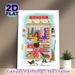 Sari-Sari Store Themed Painting Poster, Colorful Whimsical Neighborhood Grocery Scene Poster, Warm Nostalgic Artwork Ideal For Home, Kitchen And_maomaolike.com