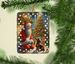 Dachshund And Santa Claus Porcelain Ornament Christmas Tree Hanging Decorations For Home Christmas Holiday, Rectangle, Gift, Multicolor_maomaolike.com