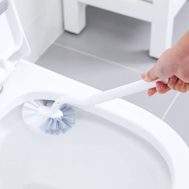 Japanese Style Long Handle Soft Bristle Plastic Cleaning No Dead Angle Wall-Mounted Household Toilet Brush Wholesale_maomaolike.com