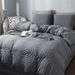 Solid Color Seersucker Series Quilt Set Three Sets_maomaolike.com