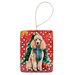 Poodle Christmas Porcelain Ornament Christmas Tree Hanging Decorations For Home Christmas Holiday, Rectangle, Gift, Multicolor_maomaolike.com