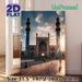 Islamic Mosque Painting Poster, Warm-toned Vintage Sunlit Mosque Square Poster, Exquisite Architectural Details Ideal For Living Room, Study Or_maomaolike.com