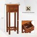2 Tier Slim Nightstand Bedside Table With Drawer Shelf_maomaolike.com