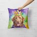 Chesapeake Bay Retriever King Of Mardi Gras Throw Pillow Machine Washable, Indoor Outdoor Decorative Pillow For Couch, Bed Or Patio, 18Hx18W_maomaolike.com