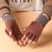 Half finger flip glove Winter Ladies cute plus fleece knit warm wool fingertip_maomaolike.com