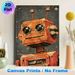 Vintage Robot Painting Poster, Retro Distressed Weathered Robot Illustration Poster, Nostalgic Mechanical-themed Decor Ideal For Home Office, Game_maomaolike.com