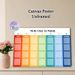 Spanish Weekly Routine Painting Poster, Vibrant Rainbow Grid-style Planner Poster, Clear Structured Layout To Organize Weekly Schedules, Ideal For_maomaolike.com