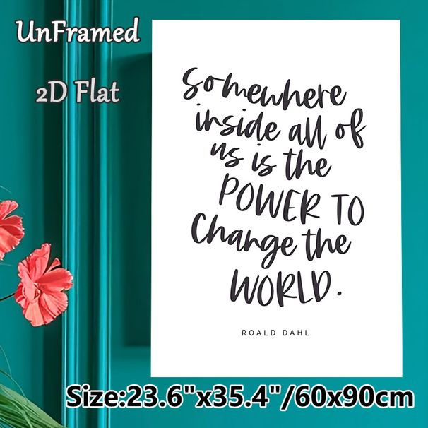 Inspirational Quote Painting Poster, Minimalist Handwritten Typography Poster, Uplifting Motivational Message, Suitable For Home Office, Living Room_maomaolike.com
