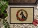Doberman Pinscher Christmas Flowers Doormat Front Door Mat Indoor Outdoor Rugs For Entryway, Non Slip Washable Low Pile, 24H X 36W_maomaolike.com