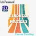 Kindness Matters Painting Poster, Vintage Distressed Colorful Retro Striped Poster, Warm Positive Message Ideal For Home, Living Room Or Office Wall_maomaolike.com