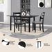 59‘’ Extendable Dining Table, Modern House Dining Room Table For 4-8, Wooden Kitchen Table , Dining Room, Working Office, Home Living Room Furniture For Small Space, Black_maomaolike.com