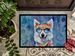 American Eskimo Hippie Dawg Doormat Front Door Mat Indoor Outdoor Rugs For Entryway, Non Slip Washable Low Pile, 24H X 36W_maomaolike.com