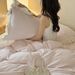 Princess Style Winter Thickened Three-Dimensional Cut Milk Lace Four-Piece Set Solid Color Double-Sided Velvet Duvet Cover Bedding_maomaolike.com