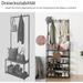 5-Tier Shoe Rack Shoe Storage For Entryway,Narrow Shoe Rack,Coat And Shoe Rack With 8 Hooks_maomaolike.com