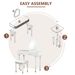 40" Modern Vanity Table Set With Mirror Touch Screen Lighted Mirror, Dressing Table And Cushioned Stool Set With 2 Large Drawers, White_maomaolike.com