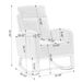 Modern Accent Rocking Chair Rocking Chair With Solid Wood Legs, Upholstered Nursery Glider Rocker, Comfy Armchair With Side Pocket, Living Room Lounge Arm Chair With High Backrest (White,teddy)_maomaolike.com