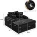 sofa With 2 Toss Pillows And A Ottoman ,Comfy Sofa- Deep Seat Couch For Living Room_maomaolike.com