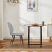 Light Grey Leather Dining Chair With Metal Legs, Shell Shape Upholstered Chair Set Of 2 For Kitchen, Restaurant, Living, Meeting Room_maomaolike.com