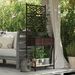 Outdoor Wicker Planter With Trellis For Climbing Plants, Freestanding Rattan Garden Box With Storage Shelf, Brown_maomaolike.com