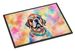 Mastiff Hippie Dawg Doormat Front Door Mat Indoor Outdoor Rugs For Entryway, Non Slip Washable Low Pile, 24H X 36W_maomaolike.com