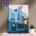Stonewall Inn Building Painting Poster, Colorful Retro Architectural Scene Poster, Nostalgic Urban-themed Artwork, Suitable For Home, Café And Lounge_maomaolike.com