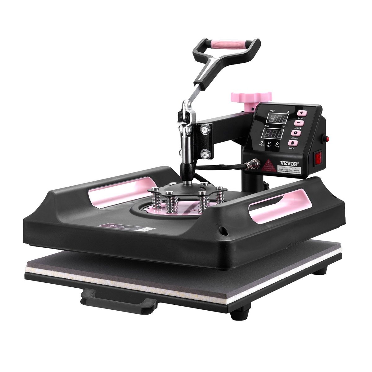 Heat Press Machine, 15 X 15 Inch, 8 In 1 Heat Transfer Machine With 30 Oz Tumbler Press, 360° Swing Away Digital T-Shirt Pressing Machine, Teflon Coating, For T-Shirts/Mugs/Hats/Plates, Black_maomaolike.com