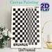 Bauhaus Geometric Checkerboard Painting Poster, Monochrome Minimalist Abstract Grid Poster, Sleek Retro-inspired Decor Ideal For Living Room, Office_maomaolike.com