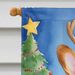 Corgi Christmas Reindeer House Flag Large Porch Sleeve Pole Decorative Outside Yard Banner Artwork Wall Hanging, Polyester, House Size, Multicolor_maomaolike.com