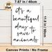 Animal Rescue Themed Painting Poster, Minimalist Handwritten Text Poster, Warm Inspirational Message Suitable For Vet Clinic, Animal Shelter And Home_maomaolike.com