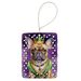 French Bulldog King Of Mardi Gras Porcelain Ornament Christmas Tree Hanging Decorations For Home Christmas Holiday, Rectangle, Gift, Multicolor_maomaolike.com