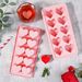 1 Pcs Ice Cube Heart Shaped Silicone Ice Cube Tray 10 Cavities DIY Chocolate Candy Molds for Cocktails Whiskey Dishwasher Safe Ice Maker 8.54" x 4.09"_maomaolike.com