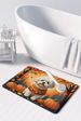 Bichon Frise Fall Memory Foam Kitchen Mat Machine Washable Anti-Fatigue Mat Cushion Comfort Bath Mat Or Kitchen Rug_maomaolike.com