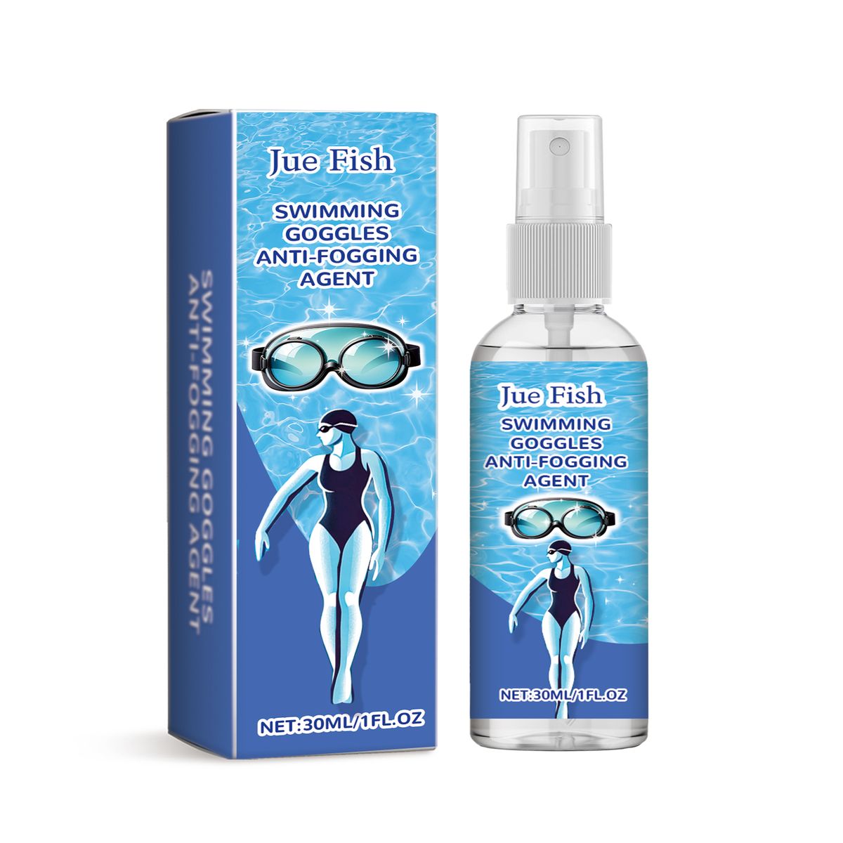 Jue-Fish Eyeglasses Anti-Fog Spray, Eyeglasses Defogging Goggles Sunglasses Swimming Goggles Cleaning Anti-Fogging_maomaolike.com