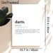 Darts Definition Painting Poster, Minimalist Typographic Text Poster, Clear Darts Term Description, Ideal For Game Rooms, Bars And Home Wall Decor_maomaolike.com