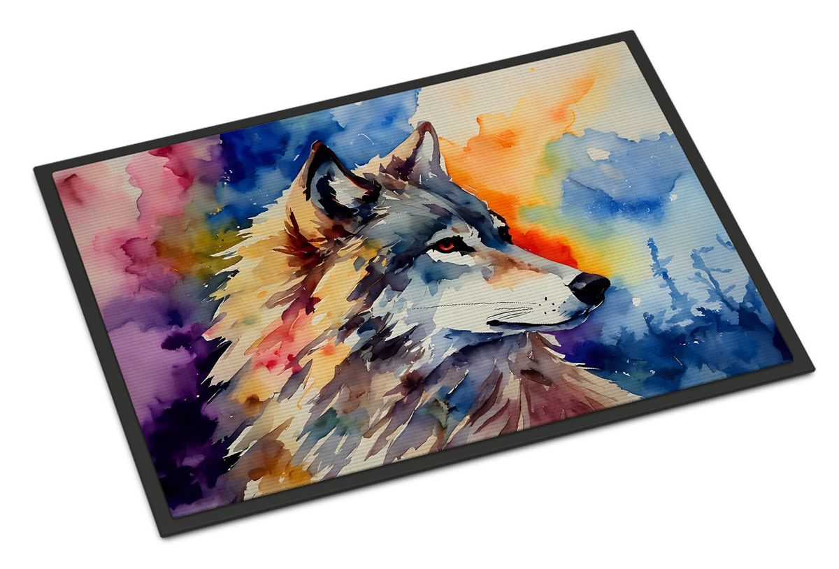 Wolves Wolf Doormat Front Door Mat Indoor Outdoor Rugs For Entryway, Non Slip Washable Low Pile, 24H X 36W_maomaolike.com