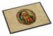 Poodle Christmas Flowers Doormat Front Door Mat Indoor Outdoor Rugs For Entryway, Non Slip Washable Low Pile, 24H X 36W_maomaolike.com