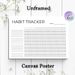 Habit Tracker Painting Poster, Minimalist Monochrome Habit Tracking Poster, Practical Tool To Record Daily Habits, Ideal For Home And Office_maomaolike.com