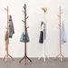 Bedroom Floor-standing Bag Hanging Beech Vertical Solid Wood Living Room Coat Household Hanger Simple Clothes Rack_maomaolike.com