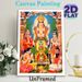 Hindu Vishnu Worship Painting Poster, Vibrant Traditional Religious Ritual Scene Poster, Devotional Decor Piece Suitable For Home Puja Room, Spiritual_maomaolike.com