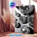 Disco Ball Themed Painting Poster, Monochrome Sleek Mirrored Disco Balls Poster, Brings Retro Stylish Vibe, Suitable For Living Room, Bar Or Party_maomaolike.com