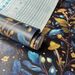 45cm*2000cm Midnight Blue & Gold Foil Mushroom Wallpaper – Luxury Dark Botanical Peel & Stick Wall Decor_maomaolike.com